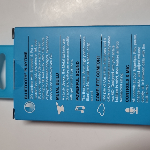 JLab Bluetooth Wireless Ear Buds Black Audio Metal Sweatproof 6 Hours Play NWT - Picture 11 of 15